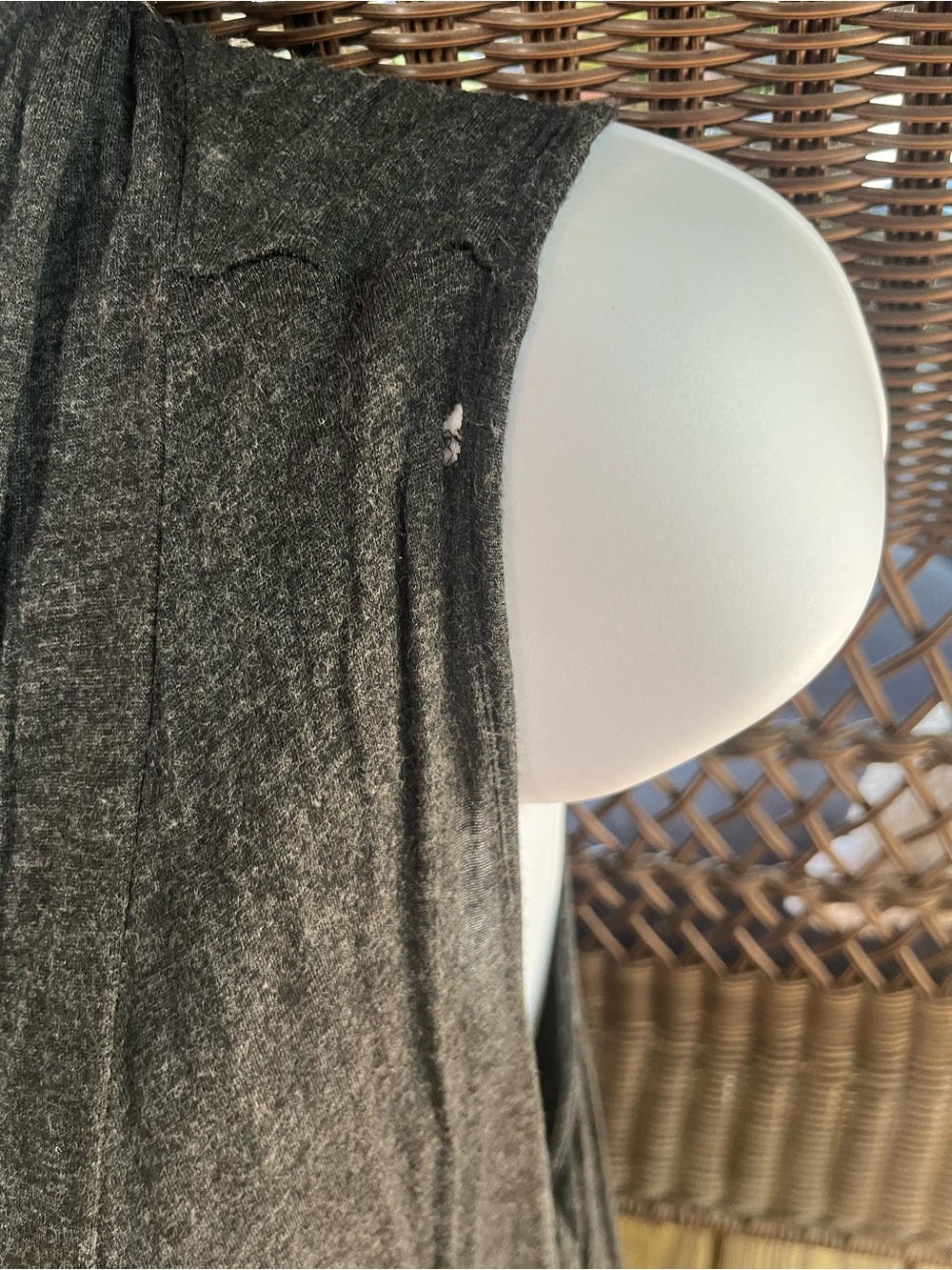 Ambiance Charcoal Gray Lightweight Draped Vest - Picture 2 of 4